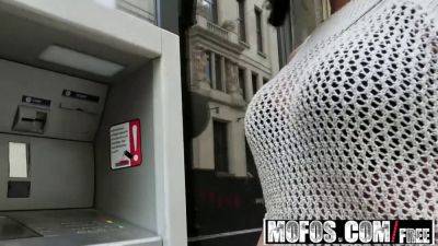 Sama, the busty Euro chick, gets paid for sex in public for a hot POV video - sexu.com
