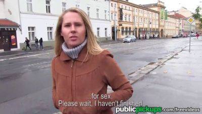 Euro blonde picked up on the street for a deepthroat and wild public fuck - sexu.com