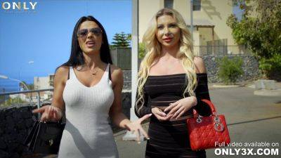 Marilyn Crystal & Shalina Devine get roughed up by their personal trainer in public - Only3x GoldDigge - sexu.com - Romania