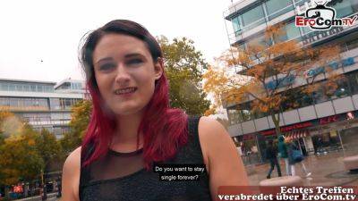German Redhead Slut meet and fuck dating on Public Street - txxx.com - Germany