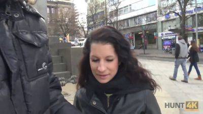 Naughty teen chick agrees to be a whore for cash and gets picked up in public - sexu.com - Czech
