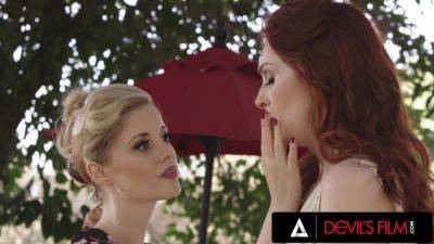 DEVILS FILM - Steamy Outdoor Sex With Stunning Lesbians Charlotte Stokely And Maya Kendrick - hotmovs.com