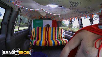 Sean Lawless - Natalie Brooks, the petite Mexican, joins Cinco De Mayo Bang Bus for a hilarious ride on the bus - sexu.com - Mexico