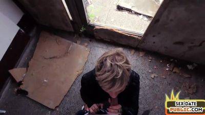 Public MILF with tattooed body fucked in abandoned building - hotmovs.com