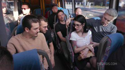 A librarian in the bus wet, Anna de Ville (self directed) 9on1, ATM, DAP, Gapes, Monster ButtRose, Pee Drink, Swallow GIO2282 - PissVids - hotmovs.com
