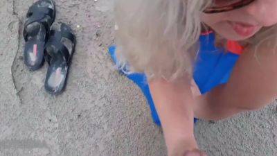 Naughty Blonde Has Sex In Public On The Beach - hclips.com
