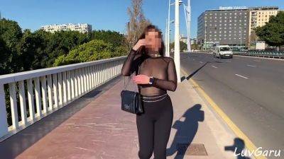 Luvgaru - Filming Hotwife Flashing Tits And Takes Huge Cumshot In Public Toilet From Stranger - upornia.com