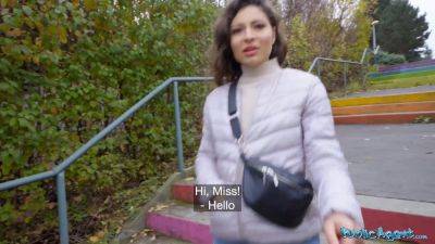 Helina Dream sucks and fucks in public with her massive natural tits bouncing - sexu.com - Ukraine