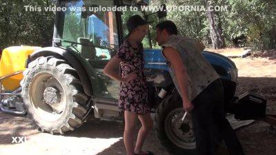 Outdoor Sex Leant On A Tractor - upornia.com