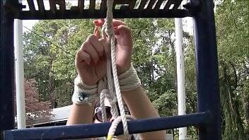 Nyssa Nevers Tied To The Slide, Outdoor Bondage - xvideos.com - Japan - Asian