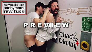 chav and random straight commute meet on a commuter train out of London and fuck bareback in the train's toilet - xvideos.com - Chad