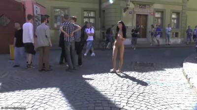 Gina Devine In Gina Nude In Prague - Hot Public Nudity - hdzog.com - Czech